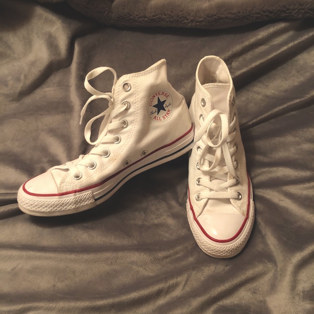 High Top Converse white canvas